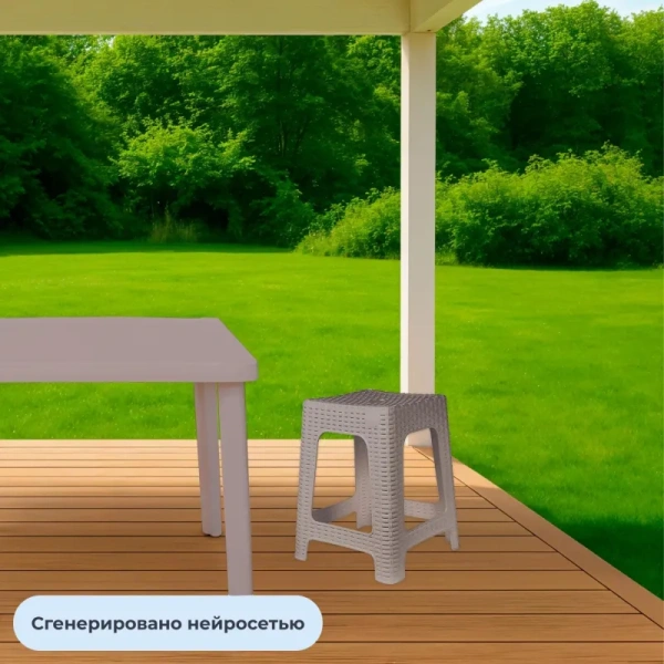 Табурет Rattan (французский платан, 363х363х448 мм)