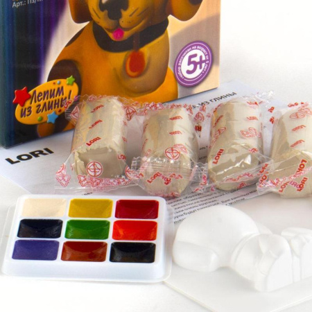 Набор для изготовления игрушки из глины Lori Маленький щенок