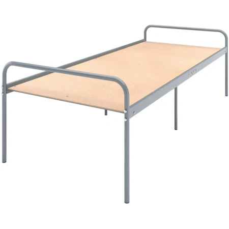 Кровать одноярусная Комус Мебель металлическая серая 820х596х1920 мм