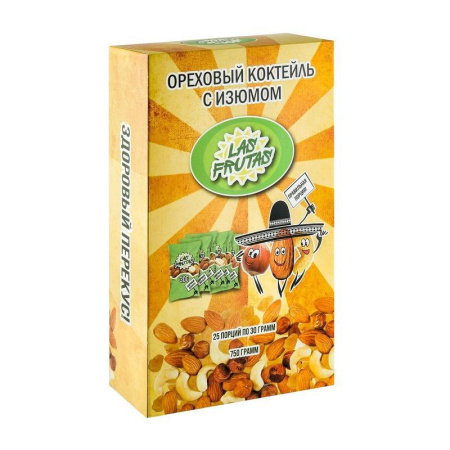 Смесь орехов и сухофруктов Las Frutas 25 пачек по 30 г