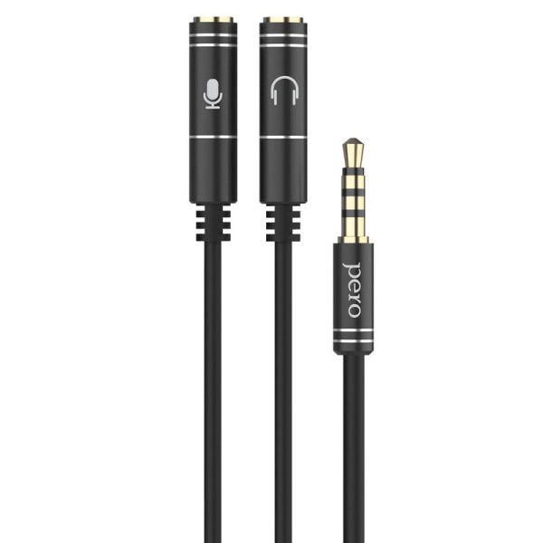 Удлинитель Pero mini jack 3.5 mm - mini jack 3.5 mm - mini jack 3.5 mm  (4603768350927)