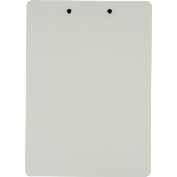 Папка-планшет с зажимом Deli А4 пластиковая серая с линейкой