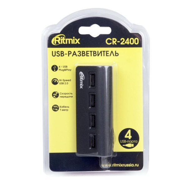 Разветвитель USB Ritmix CR-2400 (15118095)