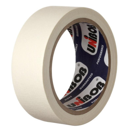 Клейкая лента малярная Unibob легкоудаляемая 25 ммх25 м Клейкая лента малярная Unibob легкоудаляемая 25 ммх25 м