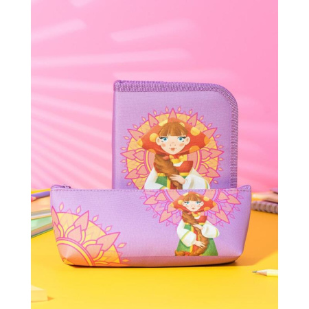 Пенал односекционный Комус Три богатыря Любава