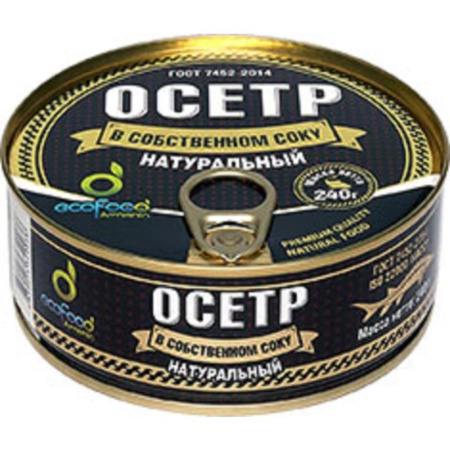 Осетр Ecofood в собственном соку 240 г