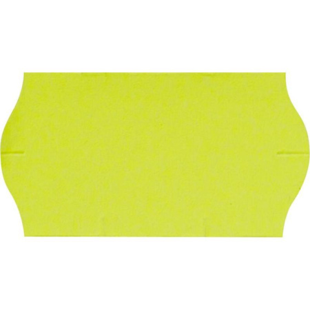 Этикет-лента волна желтая 22х12 мм эконом (10 рулонов по 1000 этикеток)