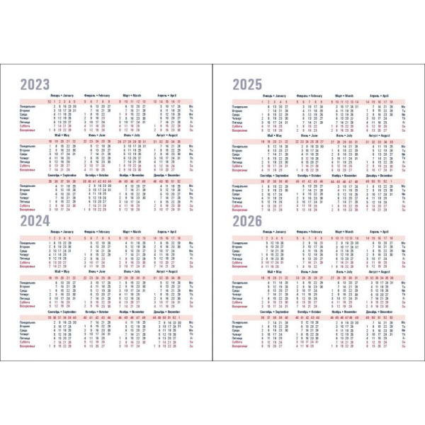 Ежедневник датированный 2023 год Attache Каньон искусственная кожа A6  176 листов бордовый (110x155 мм)