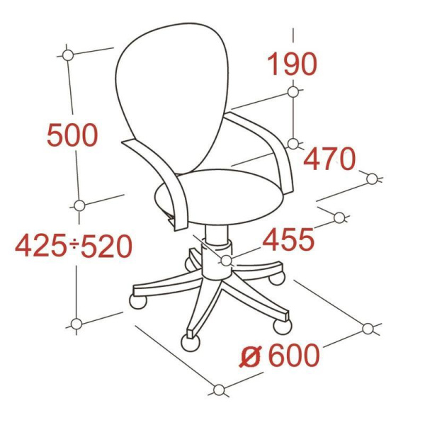 Кресло офисное Easy Chair 304 LT черное (сетка/ткань, пластик)