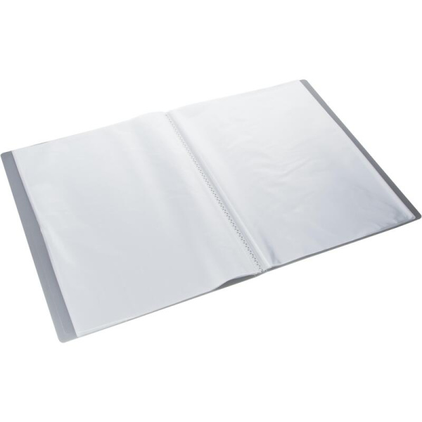 Папка файловая на 40 файлов Attache Metallics А4 15 мм серая (толщина  обложки 0.8 мм)