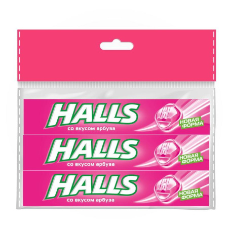 Леденцы Halls со вкусом арбуза (3 штуки по 25 г)