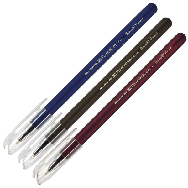 Ручка шариковая неавтоматическая Bruno Visconti Pointwrite Original синяя (толщина линии 0,38 мм)