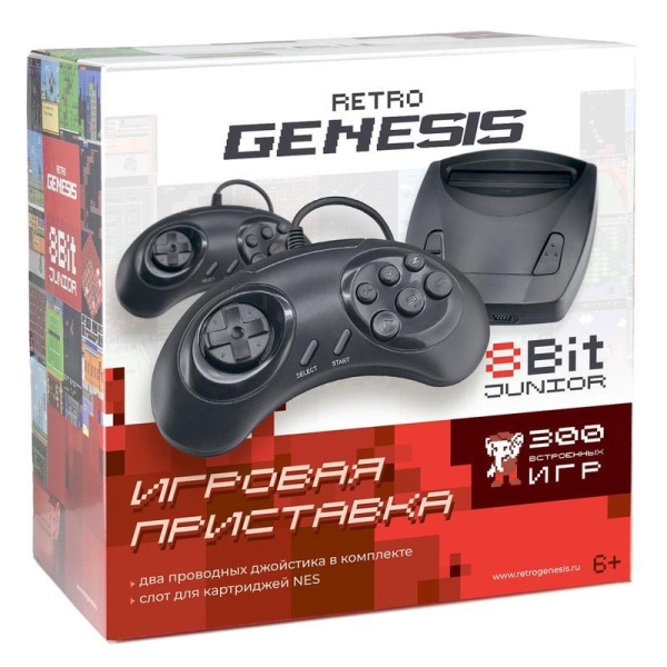 Игровая приставка (консоль) Retro Genesis 8 Bit Junior + 300 игр  (ConSkDn84)