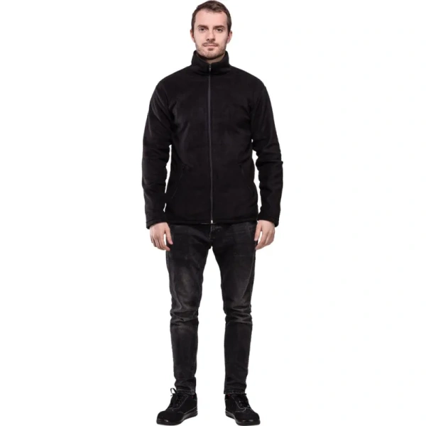 Толстовка флисовая мужская черная размер S (40-42)