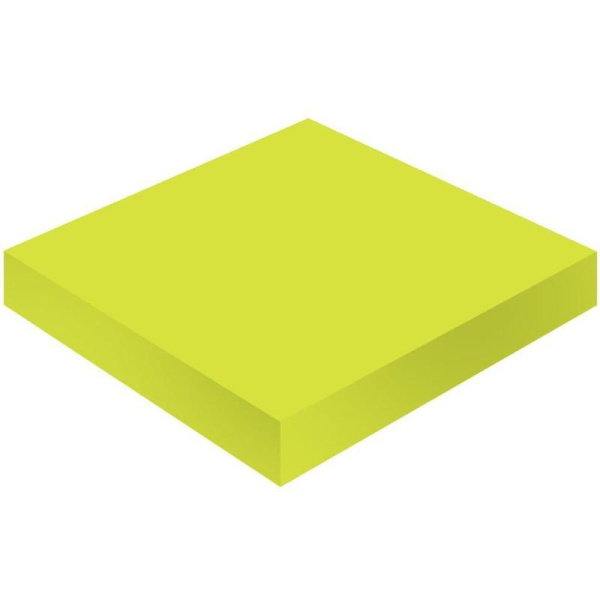 Стикеры 76х76 мм Attache неоновые желтые (1 блок, 100 листов)