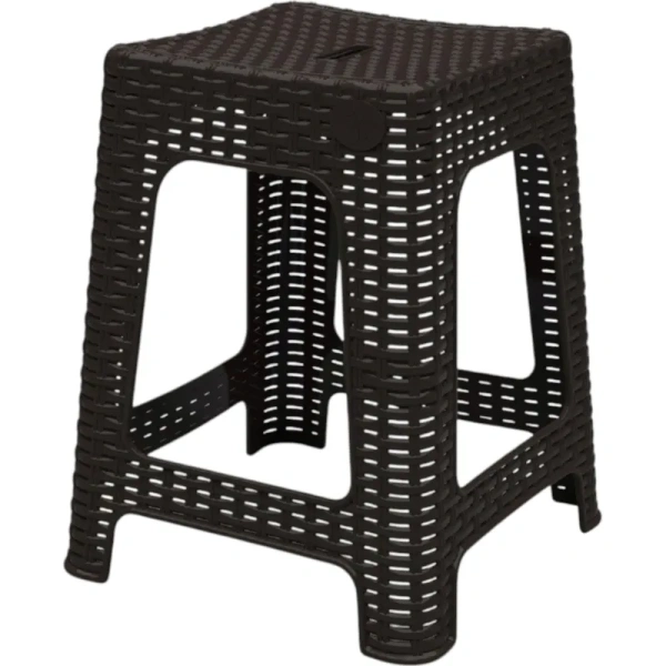 Табурет Rattan квадратный (горький шоколад, 363x363x448 мм)