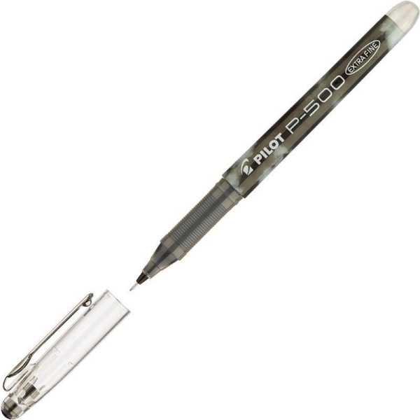 Ручка гелевая Pilot P-500 черная (толщина линии 0.3 мм)