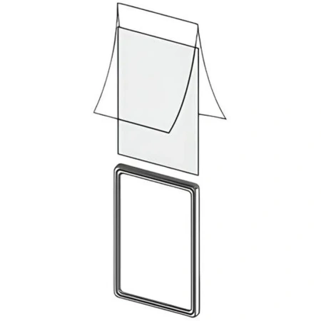 Ценникодержатель универсальный прозрачный (10 штук в упаковке)