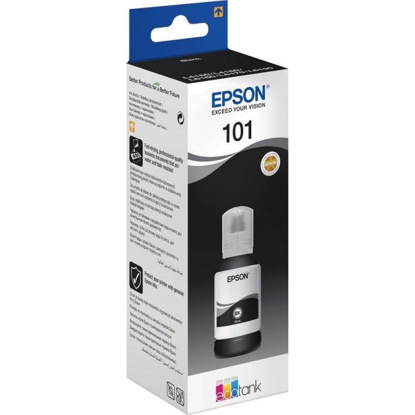 Контейнер с чернилами Epson 101 C13T03V14A черный оригинальный