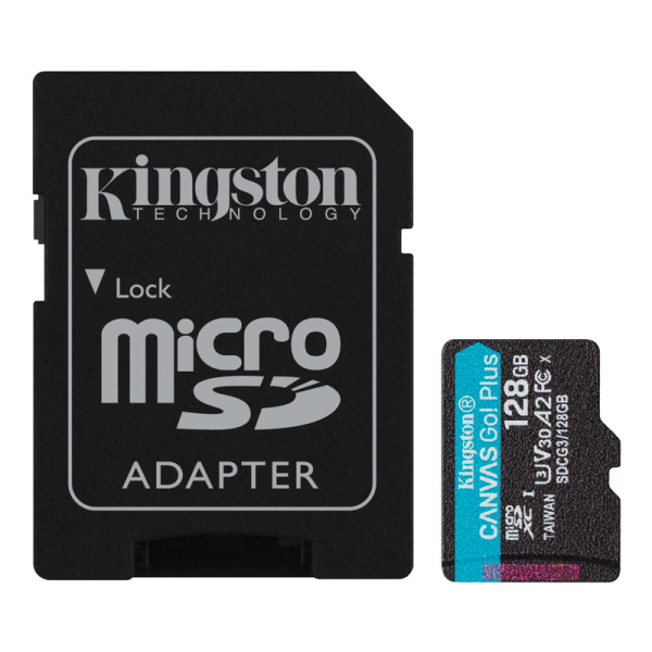 Карта памяти 128 Гб microSDXC Kingston Canvas Go! Plus UHS-I Cl10 (SDCG3/128Gb)
