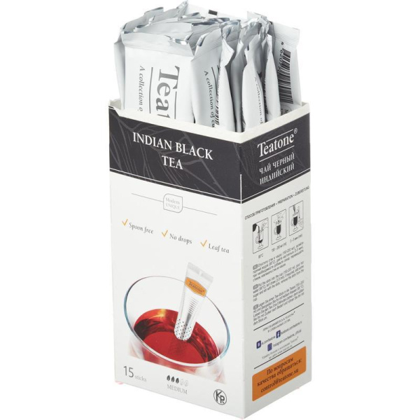 Чай Teatone Black tea черный 15 стиков