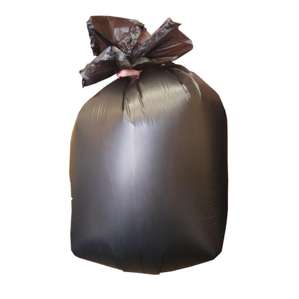 Мешки для мусора на 120 л Эконом черные (ПНД, 14 мкм, в рулоне 10 шт,  70х110 см)