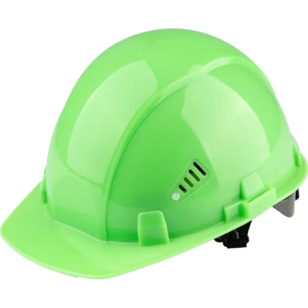 Каска защитная TOPFORT Стандарт 205 зеленая с храповым механизмом