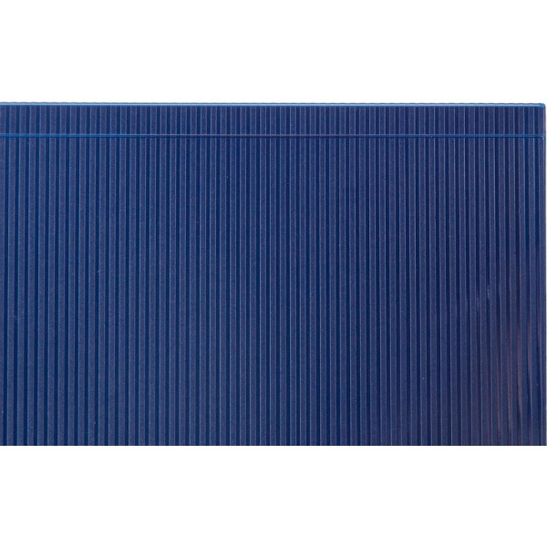 Портфель-картотека пластиковая Комус А4 синяя (303x35x216 мм, 12  отделений)