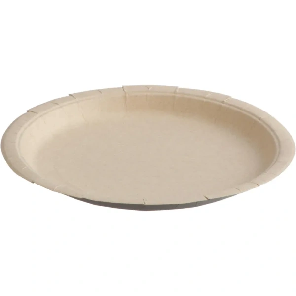 Тарелка одноразовая бумажная 230 мм крафт 50 штук в упаковке Комус Эконом Тарелка одноразовая бумажная 230 мм крафт 50 штук в упаковке Комус Эконом