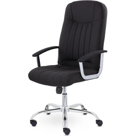 Кресло для руководителя Бостон чёрное (ткань, металл)