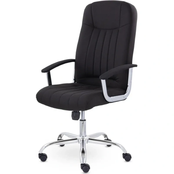 Кресло для руководителя Бостон чёрное (ткань, металл)