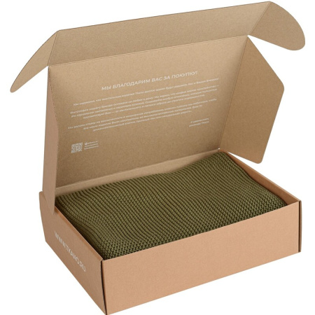 Плед Tkano Essential хлопок 130х180 см зеленый