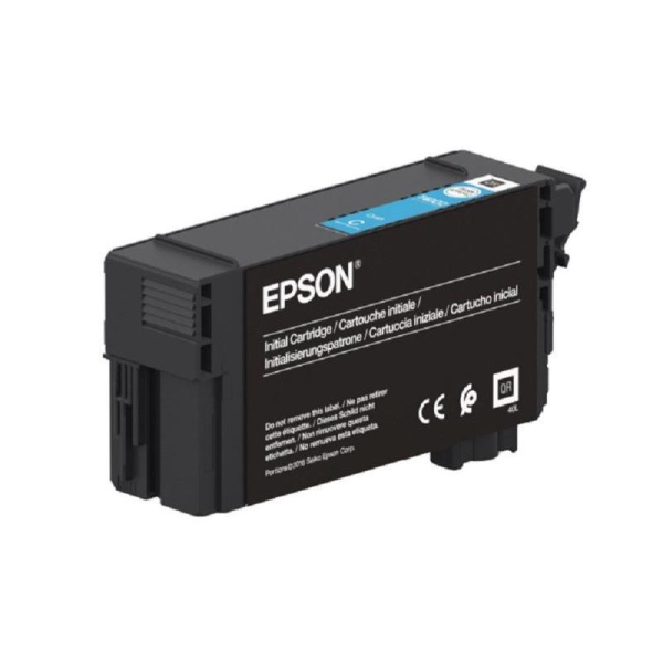 Картридж струйный Epson T40D240 C13T40D240 голубой оригинальный повышенной емкости