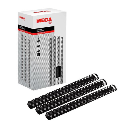 Пружины для переплета пластиковые ProMega Office 32мм черные 50шт/уп.