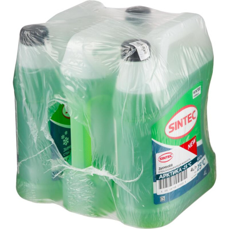 Жидкость незамерзающая Sintec Арктика -25°C 4 л канистра (3 штуки в  упаковке) Жидкость незамерзающая Sintec Арктика -25°C 4 л канистра (3 штуки в  упаковке)