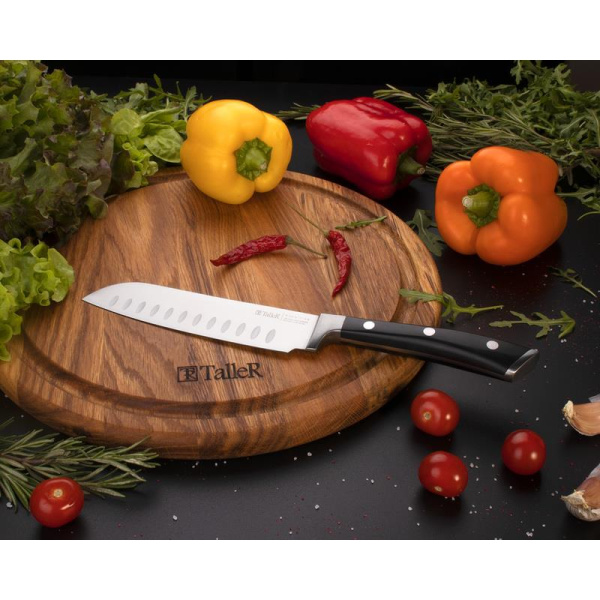 Нож кухонный TalleR Expertise сантоку универсальный лезвие 15 см  (TR-22303)