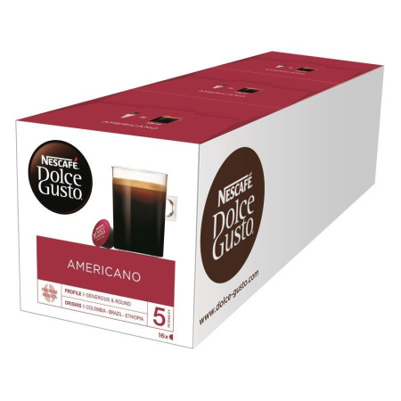 Кофе в капсулах для кофемашин Nescafe Dolce Gusto Americano (16 штук в упаковке)