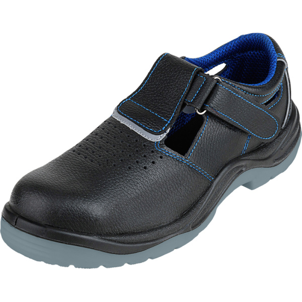 Полуботинки с перфорацией (сандалии) Prosafe 21Т ПУ-ТПУ из кожи с  металлическим подноском черные размер 46