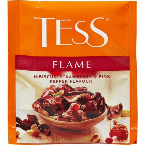 Чай Tess Flame травяной фруктовый 25 пакетиков