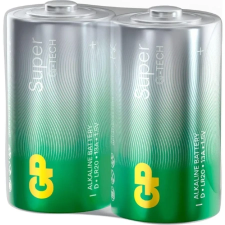 Батарейки GP Super большие D LR20 (2 штуки в упаковке)