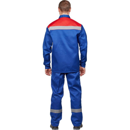 Костюм рабочий летний мужской л22-КПК с СОП темно-синий (размер 48-50, рост 182-188)