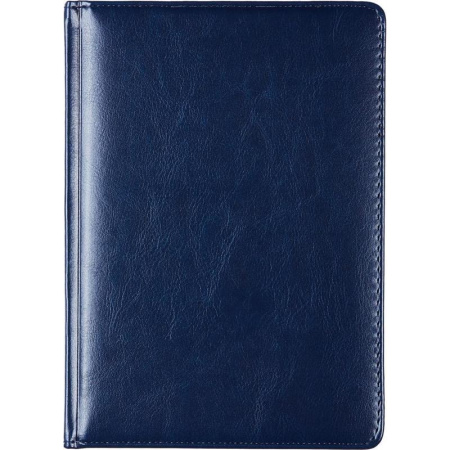 Ежедневник недатированный Attache Sidney Nebraska искусственная кожа A5+  136 листов синий (серебристый обрез, 143х205 мм)