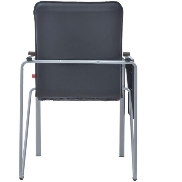 Конференц-кресло Samba ST черный/орех (искусственная кожа, металл  серебрянный)