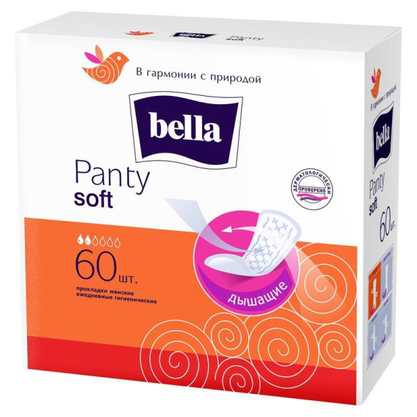 Прокладки женские гигиенические Bella Panty Soft (60 штук в упаковке)