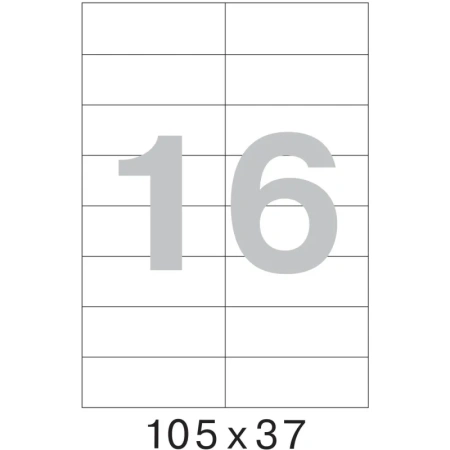 Этикетки самоклеящиеся ProMega Label белые 105х37 мм (16 штук на листе А4, 100 листов в упаковке)