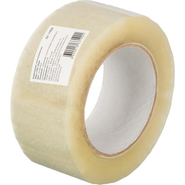 Клейкая лента упаковочная 48 мм x 150 м 38 мкм прозрачная (6 штук в упаковке)