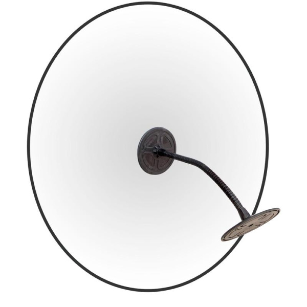 Зеркало противокражное обзорное круглое 510 мм с черным квитом  внутреннее