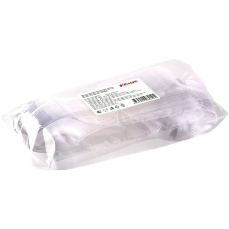 Ложка одноразовая столовая Комус Бюджет прозрачная 180 мм 50 штук в упаковке