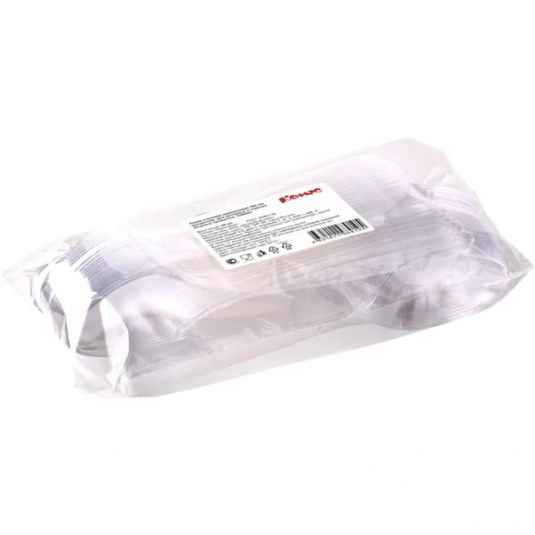 Ложка одноразовая столовая Комус Бюджет прозрачная 180 мм 50 штук в упаковке Ложка одноразовая столовая Комус Бюджет прозрачная 180 мм 50 штук в упаковке