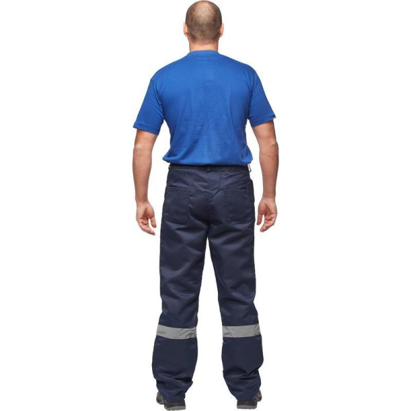 Брюки рабочие летние мужские л03-БР с СОП синие (размер 44-46 рост 194-200)